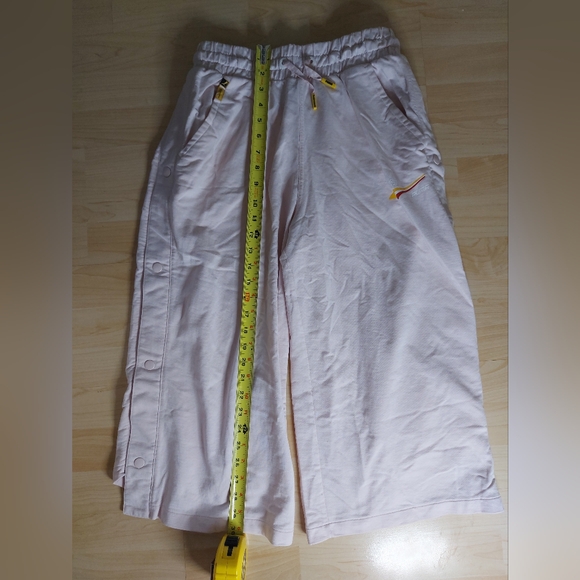 Puma x Randomevent Light Pink Cropped Wide Leg Snap Capri - Picture 8 of 8